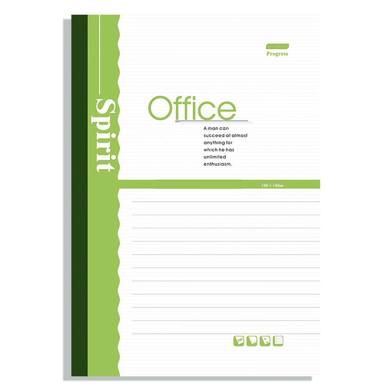 Notebook A5 B5 A4 glue-bound lined notebook, 56–196 pages, office note-taking