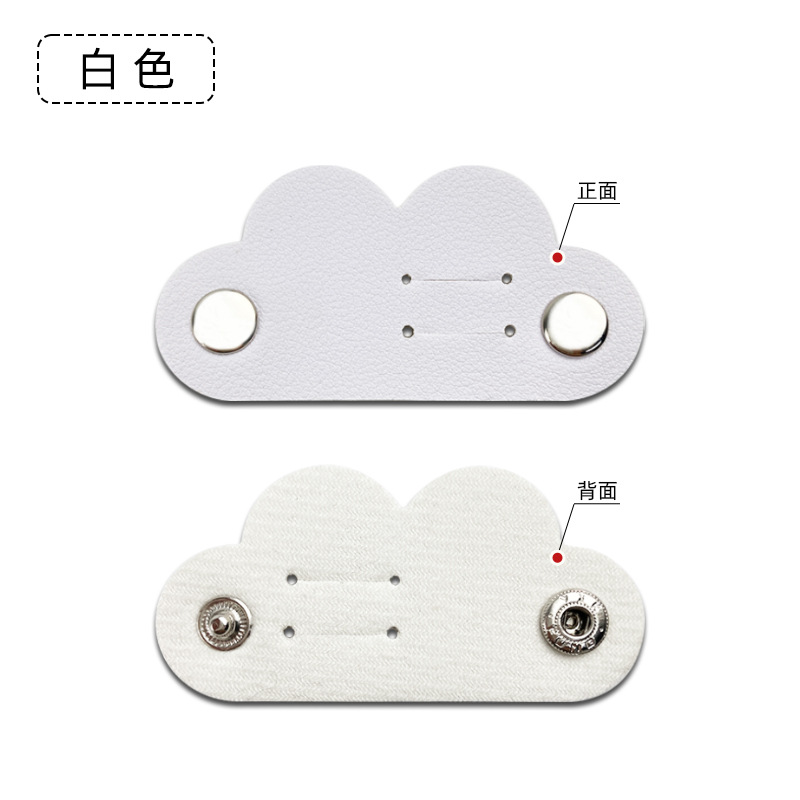 Spot transfronterizo pu cuero espeso amor en forma de corazón cable de datos clip de almacenamiento de paquete de acabado de hebilla de cable de auriculares fijo