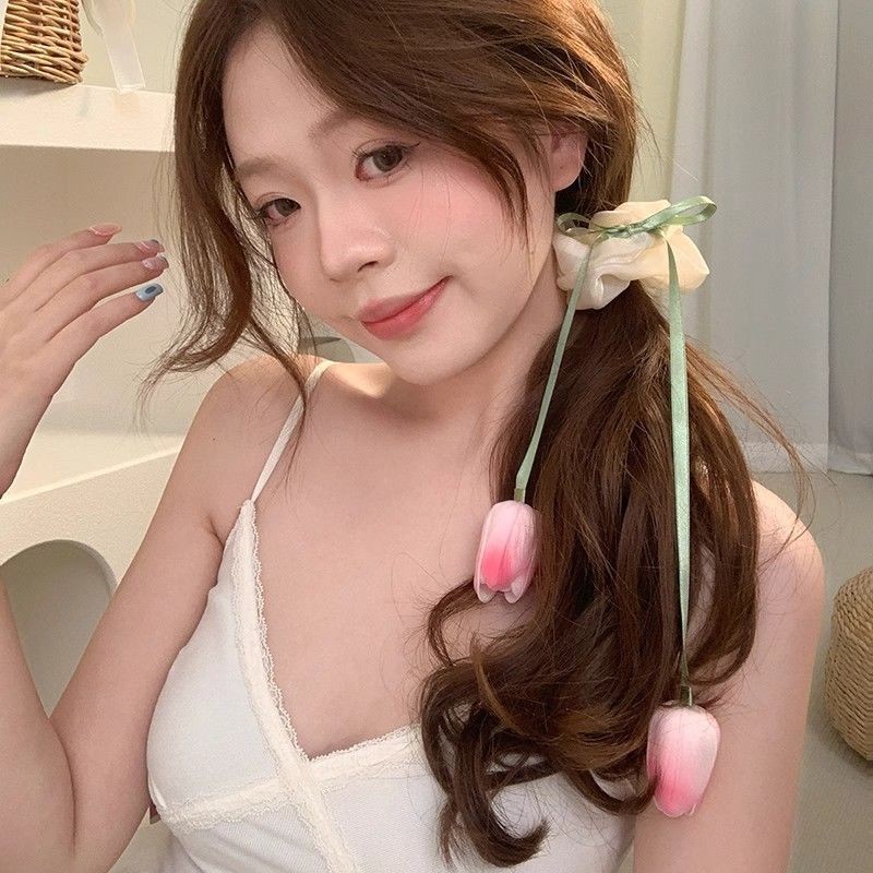 Hair Tie Hair Accessories Type Sweet Women's Flower Tulips Hair Tie
