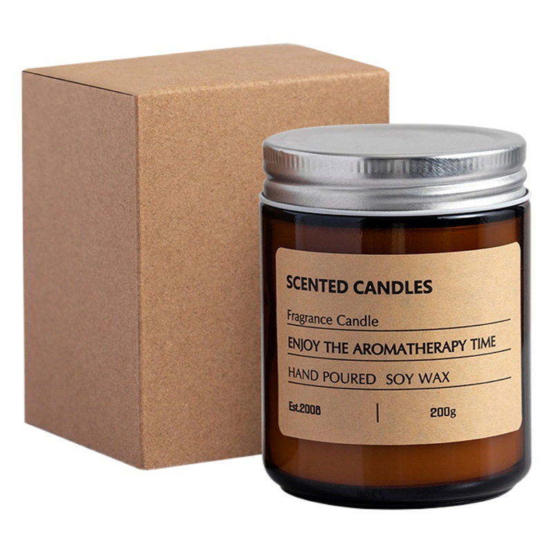 Botella de farmacia marrón Velas de aromaterapia al por mayor Regalos de alta calidad Recuerdos de cumpleaños Regalos decorativos de alto valor Adornos