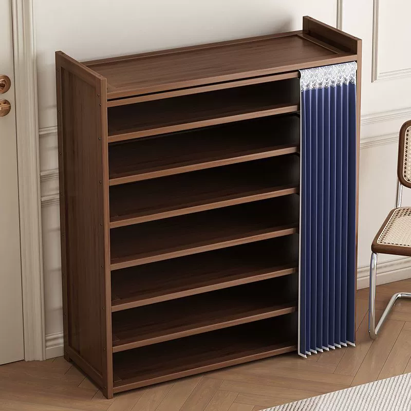 Многослойная полка для обуви, простая бытовая дверная экономичная пылезащитная обувная шкаф из массива дерева, компактная полка для хранения