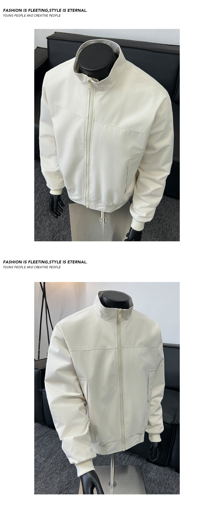 Giacca bomber americana uomo collo alla coreana baseball_voghion.com