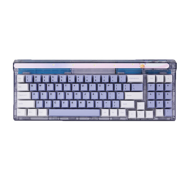 GM780 teclado mecánico de tres modos de cinco pines en caliente 75 arreglos estructura de junta transparente teclado personalizado