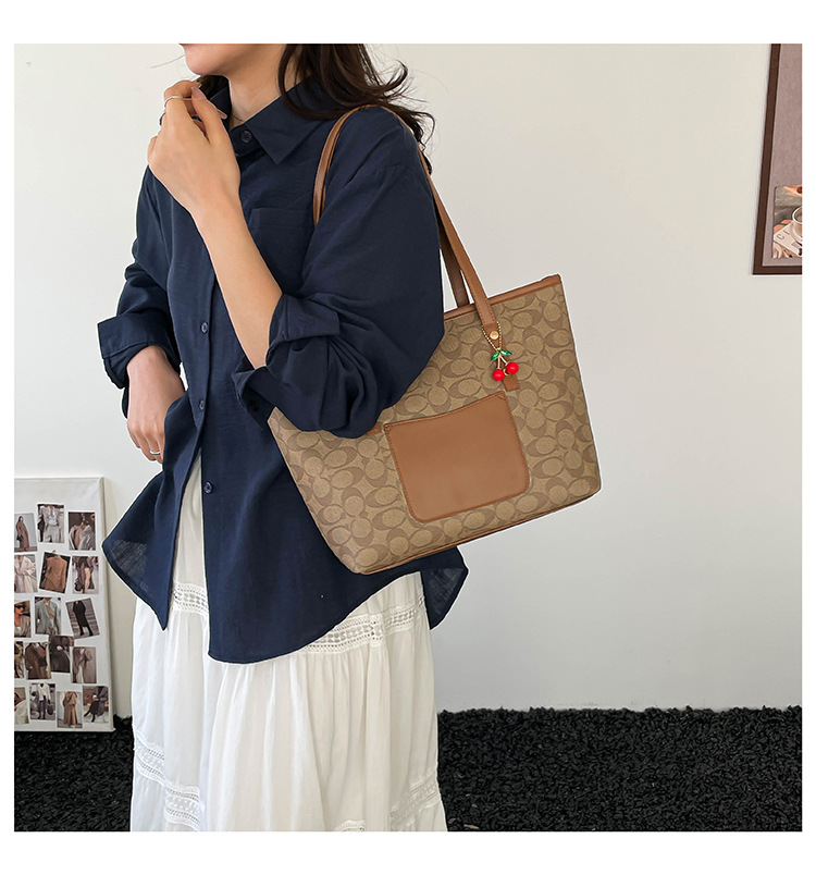 Classic Zipper Tote Bag, Daily Commute Shoulder Handbag, Large Capacity, Multiple Colors Available