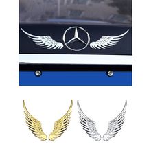 【一對】汽車裝飾翅膀車外車貼立體天使翼尾標貼金屬車標個性裝飾