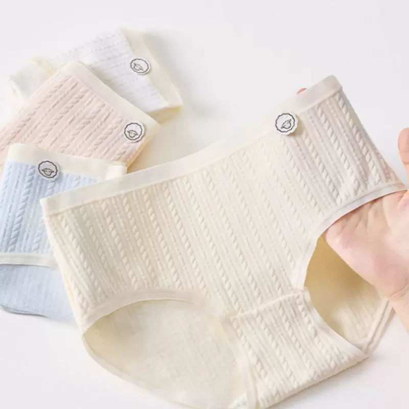 女士内裤春夏季薄透气纯棉青少年女生运动抗菌中腰纯棉裆可爱内裤