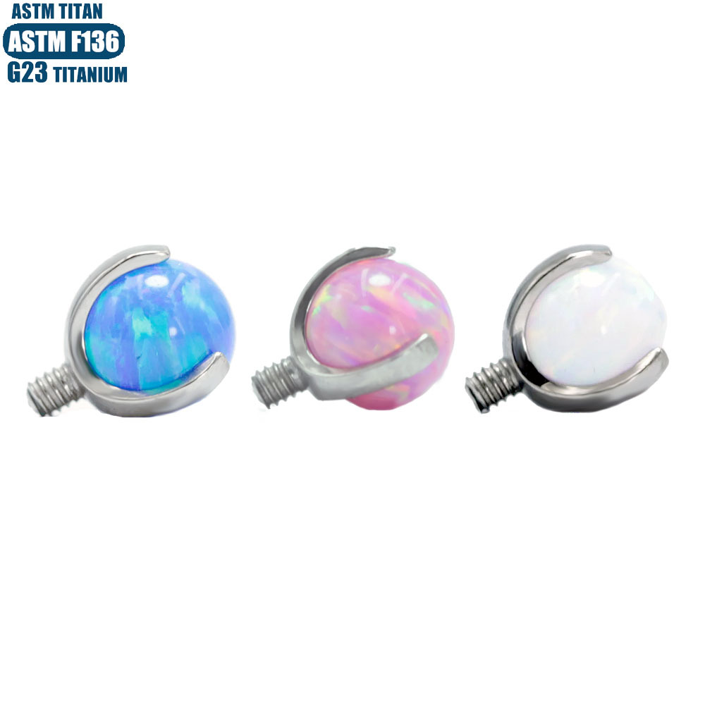 Pointed labret stud close-up product detail