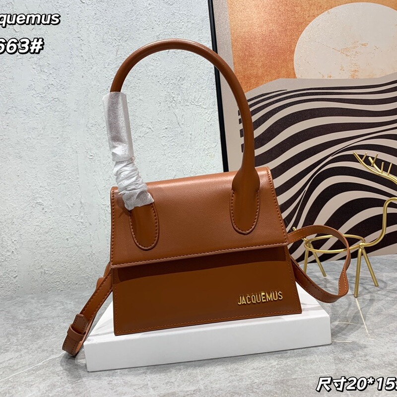 2026 New Niche Jacquemus Small Square Bag, Single Shoulder Crossbody Handbag for Women, Genuine Leather Underarm Bag, Fashionable 2026 New Niche Jacquemus Small Square Bag, Single Shoulder Crossbody Handbag for Women, Genuine Leather Underarm Bag, Fashionable