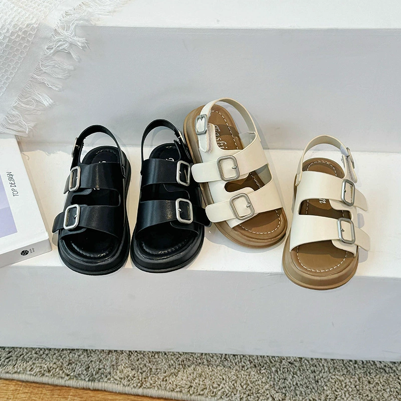 2024 Летние новые детские сандалии Корейская версия мальчиков пляжная обувь мягкая подошва нескользящая обувь для девочек повседневная обувь для школьников
