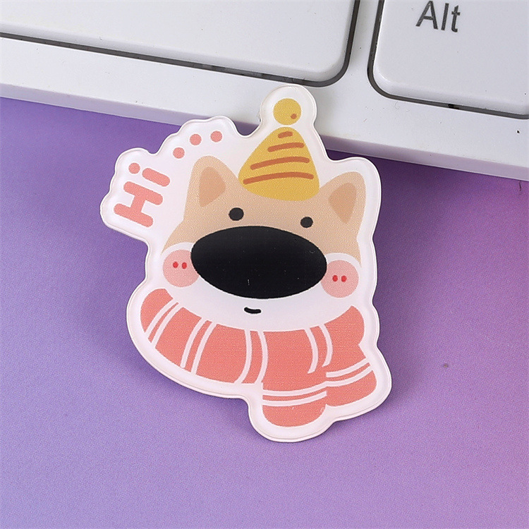 新しい外国貿易バッジ森林動物パーティーかわいいアクリルブローチ漫画パッチヘアクリップ冷蔵庫貼り部品|undefined