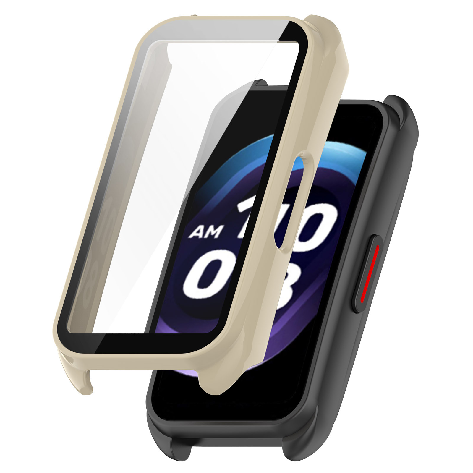 Suitable for keepb4 wristband protective case, tpu fully covered soft rubber case, keep B4 watch case, PC+ tempered film integrated case undefined