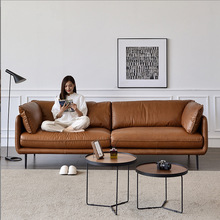 现代简约客厅布艺沙发北欧意式极简小户型双人三人防水设计布沙发