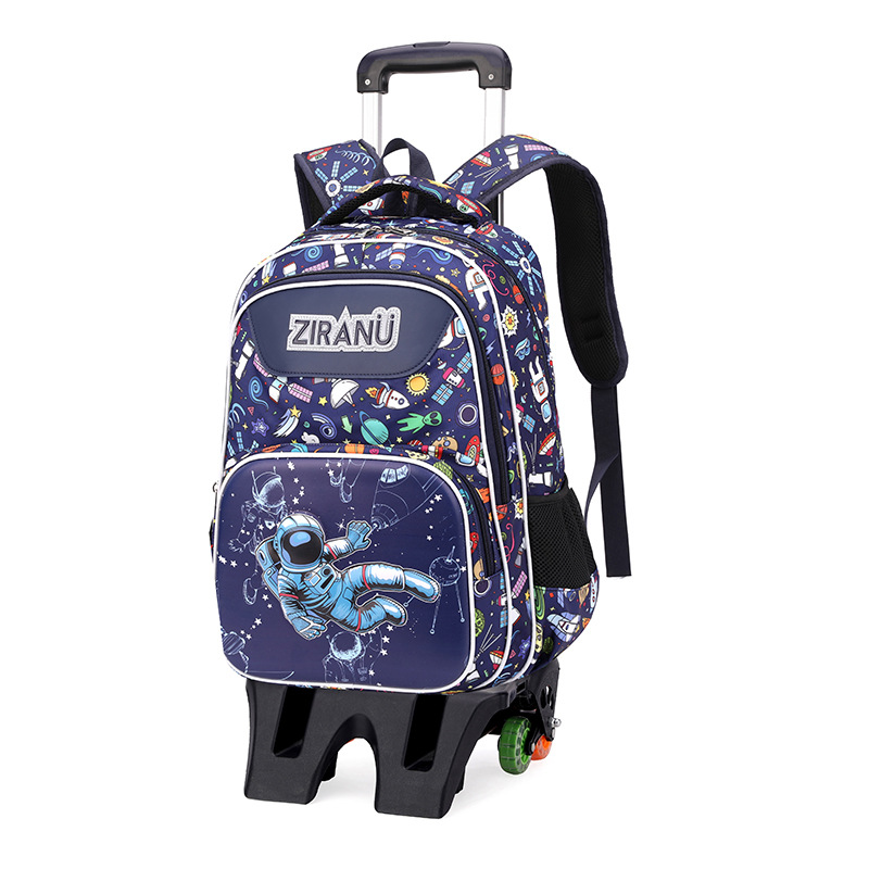 Mochila escolar para niños de tres a seis grados, libro de tirón, mochila ultraligera, al por mayor para subir escaleras