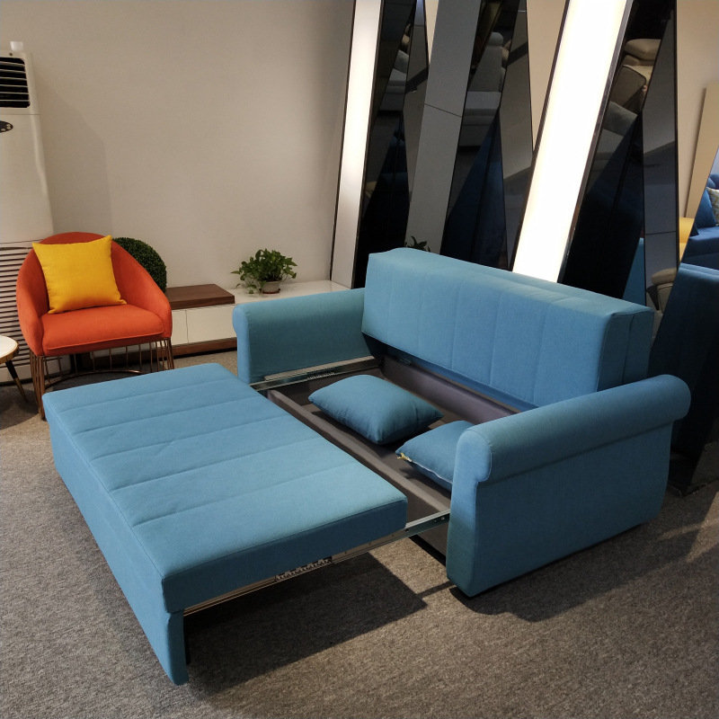 Sofá cama multifuncional plegable sala de estar pequeña casa sentarse y acostarse tela de doble propósito desmontable y lavable almacenamiento sofá cama