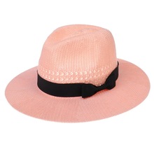 夏季镂空草帽男女时尚透气编织小礼帽海边出游涤纶礼帽渔夫帽批发