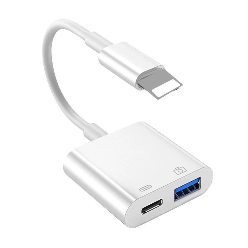 Подходит к мобильному телефону Apple двух-в-одном OTG ротор светодиодный+usb3.0 роторная проводка поддержка PD зарядки