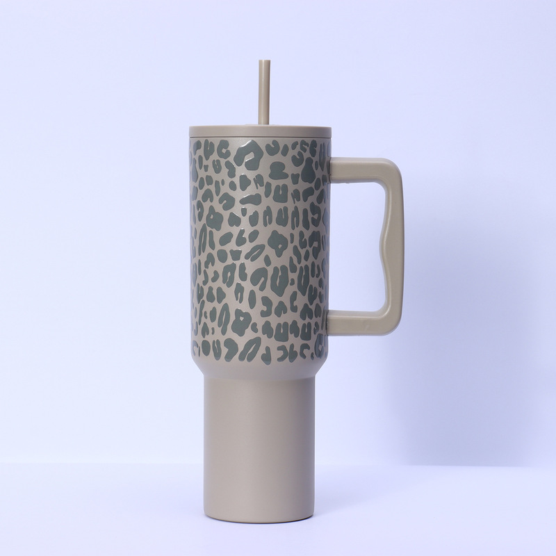 Meoky 40oz 1182ml ハンドル タンブラー ステイン スチール 断熱 V|undefined