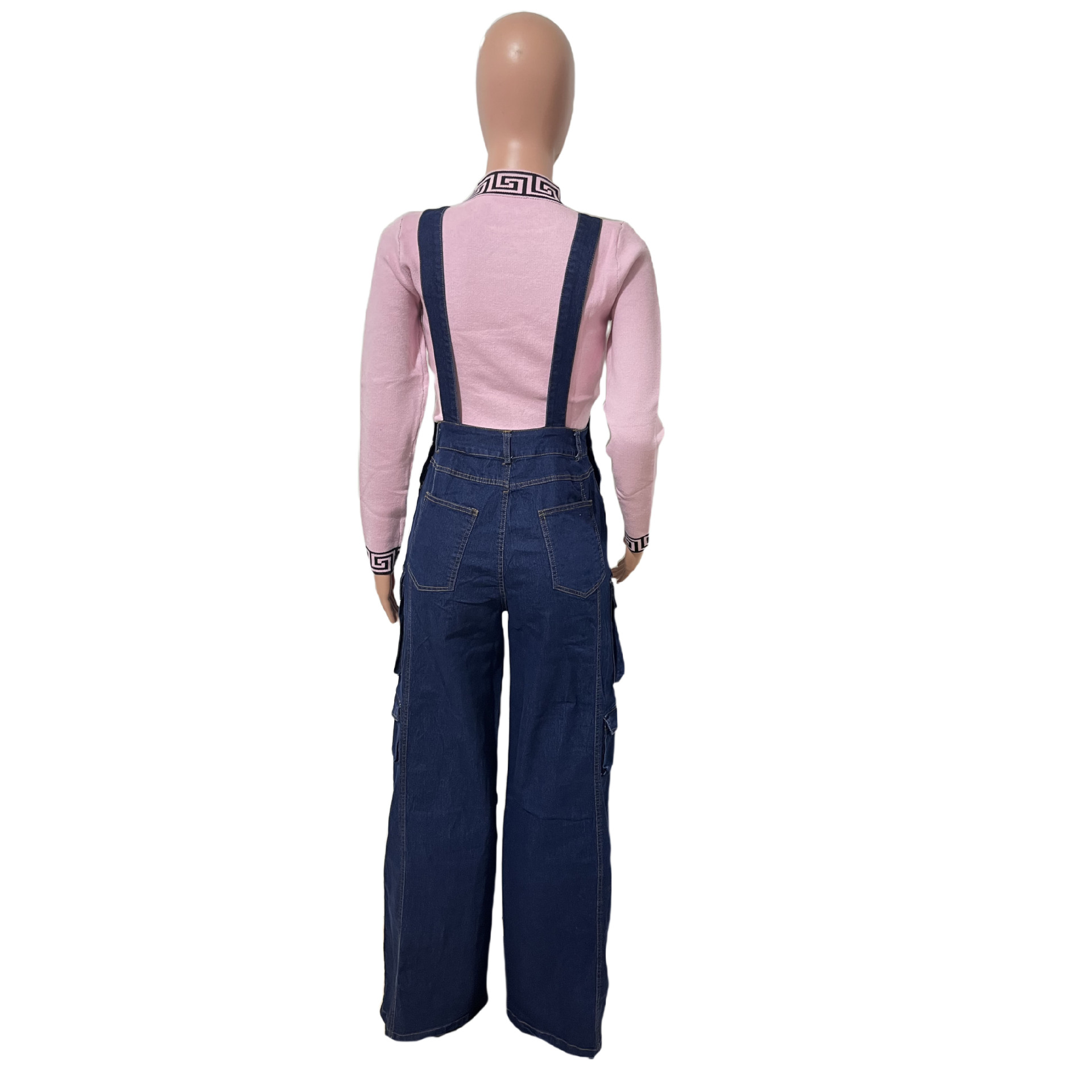 Women's Clothing Versatile Wide Leg Denim Jumpsuit Women's Work Pants Style Overalls For Formal & Casual For Women_ecoleips.com