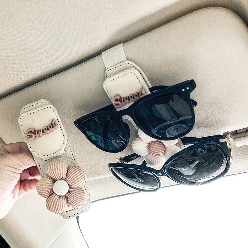 Car Sun Visor Glasses Clip, Card and Receipt Storage Clip, Dual-Use Sunglasses Holder, Car-Mounted Glasses Case Rack
