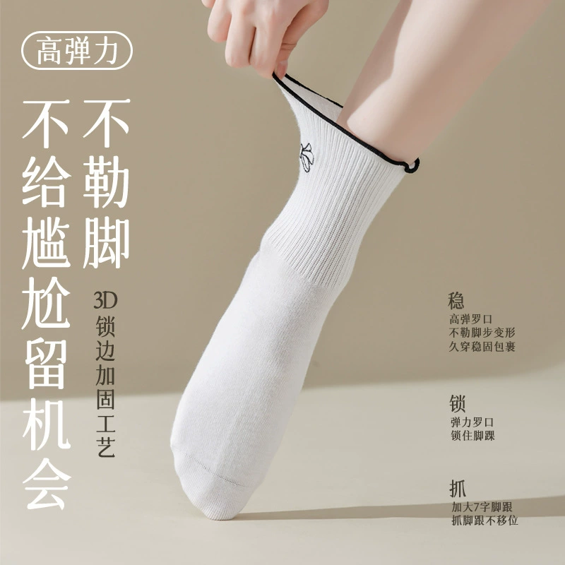秋程家 秋日本膝袜 оптовые, с вышивкой, стиль Лолиета, до колена