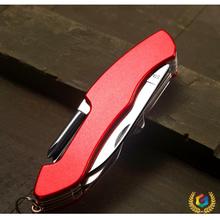 ∴11开多功能小刀镜光瑞士小刀户外野营EDC工具铝柄折叠小刀