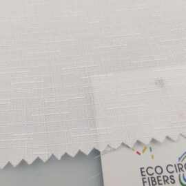 现货弹力竹节麻白色不透雪纺全涤面料新品汉服休闲服扎染工艺服装