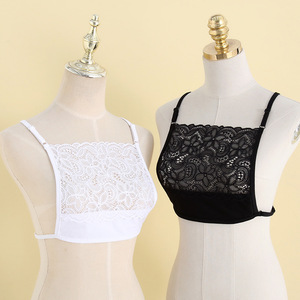 Lace strapping on the chest, covering the chest to prevent slipping, a low cut collar, low collar clothing, underwear,Detachable Dickey Collar