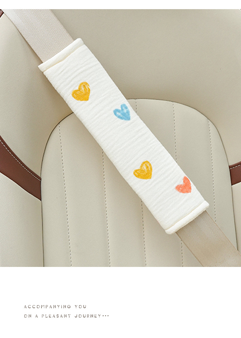 Manufacturer Customized Car Seat Belt Shoulder Pads Cotton Yarn Four-Season Universal Car High-End Anti-Strangle Seat Belt Shoulder Pads