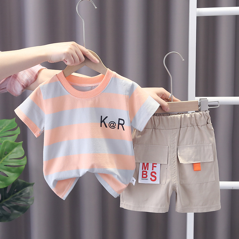 童装男童女童帅气运动短袖韩版夏装套装2022婴幼儿洋气小童潮