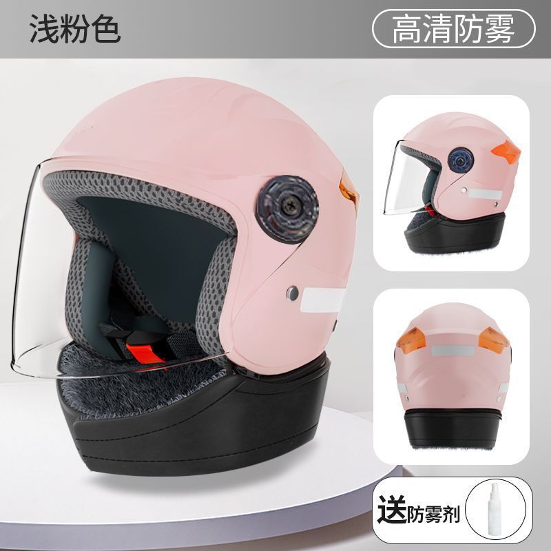 Half Helmet, Universal Auto Parts and Accessories - 3c-certified-pink-hd-anti-fog