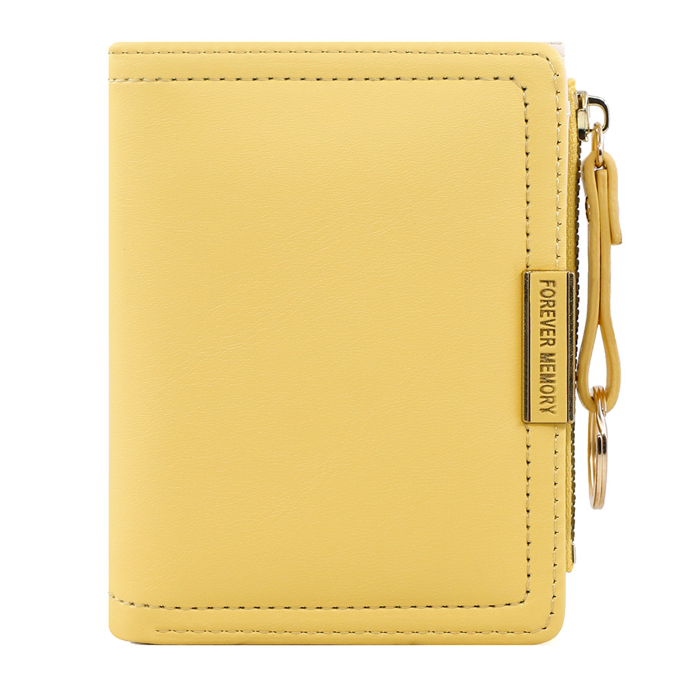 Nueva versión coreana de la moda para mujer billetera corta monedero con cremallera bolsa de monedas múltiples tarjeta tarjeta bolsa de identificación billetera