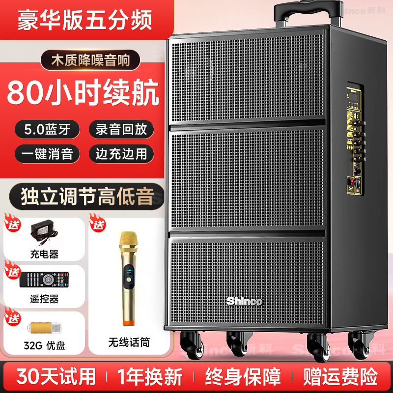 2025新款广场舞音响户外k歌大功率高音量拉杆音箱蓝牙专业演出|undefined