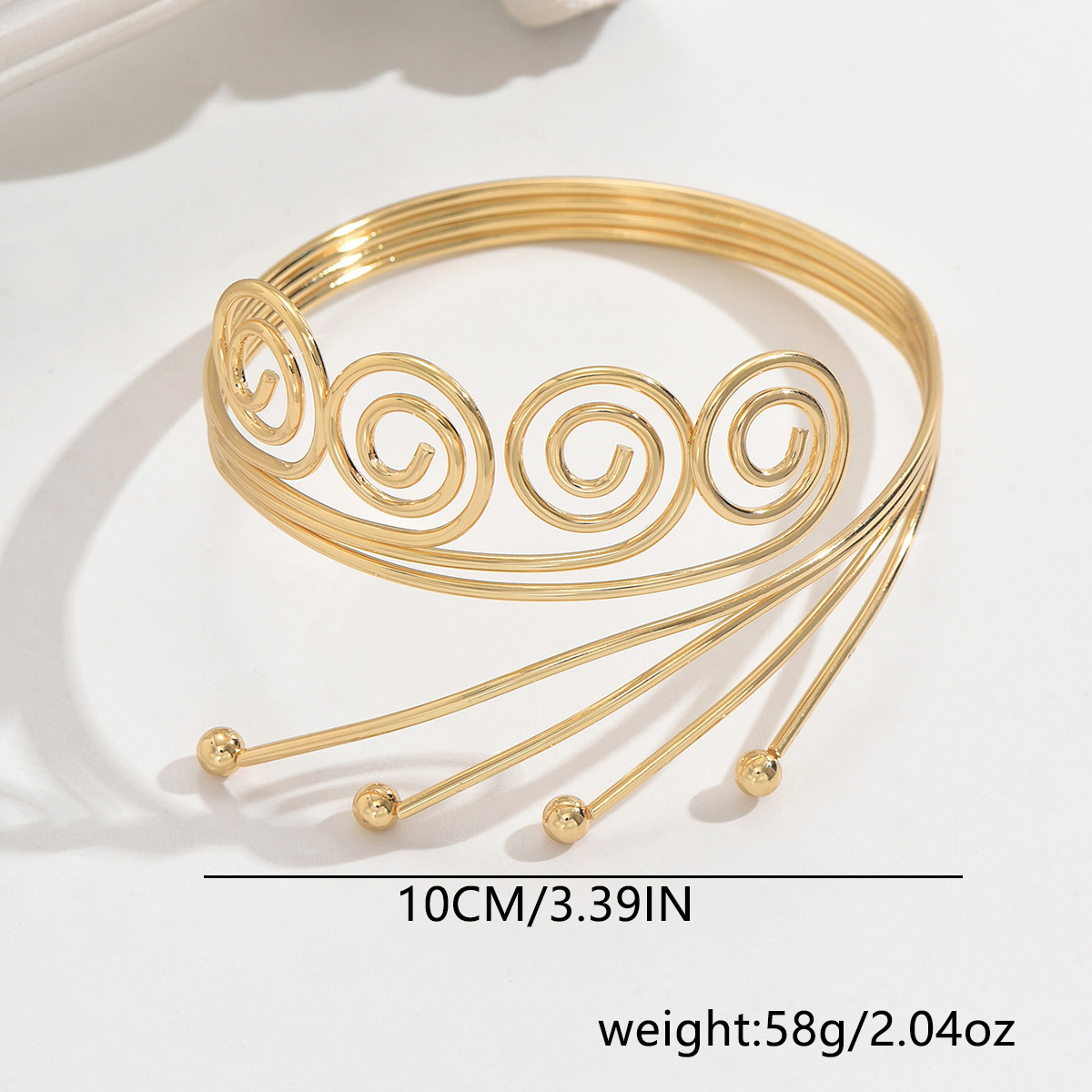 61g Weight Bangle Classification Metal Chain Material 1 Piece Quantity Daily, Street Occasion Metal Material Geometric Pattern All Seasons Season Women's Gender Plating Design Retro, Simple Style Style Retro Simple Style Geometric Metal Bangles Wholesale