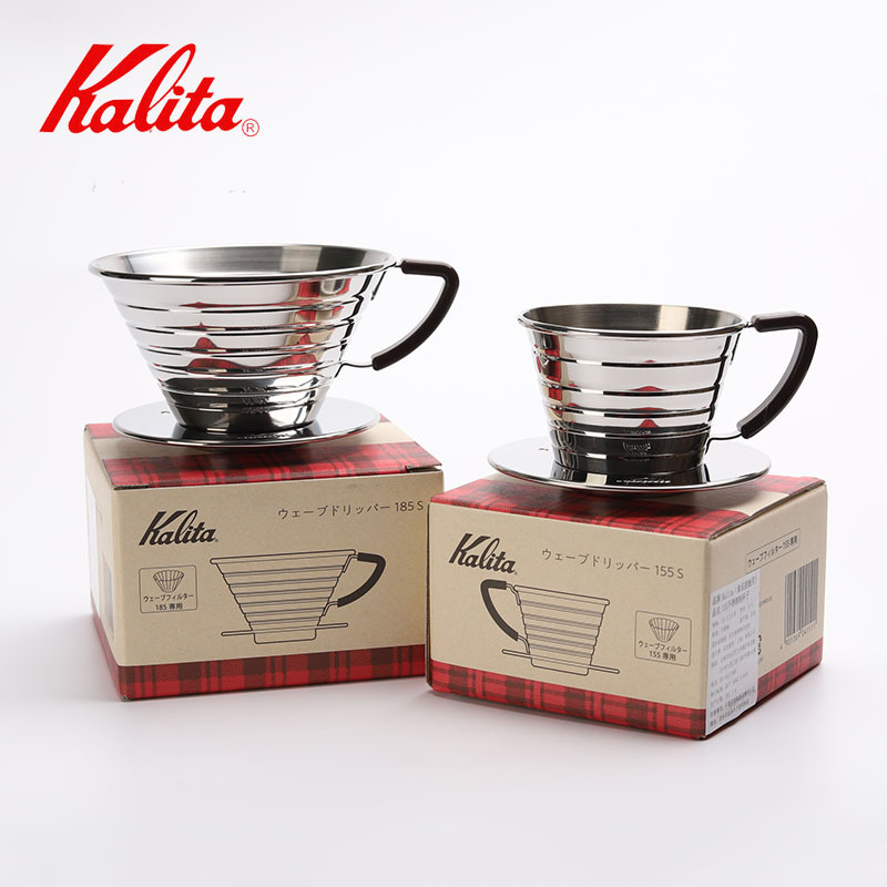 Japanese original KALITA stainless steel basket type cake type hand brewed coffee filter Cup 155/185 Japanese original KALITA stainless steel basket type cake type hand brewed coffee filter Cup 155/185