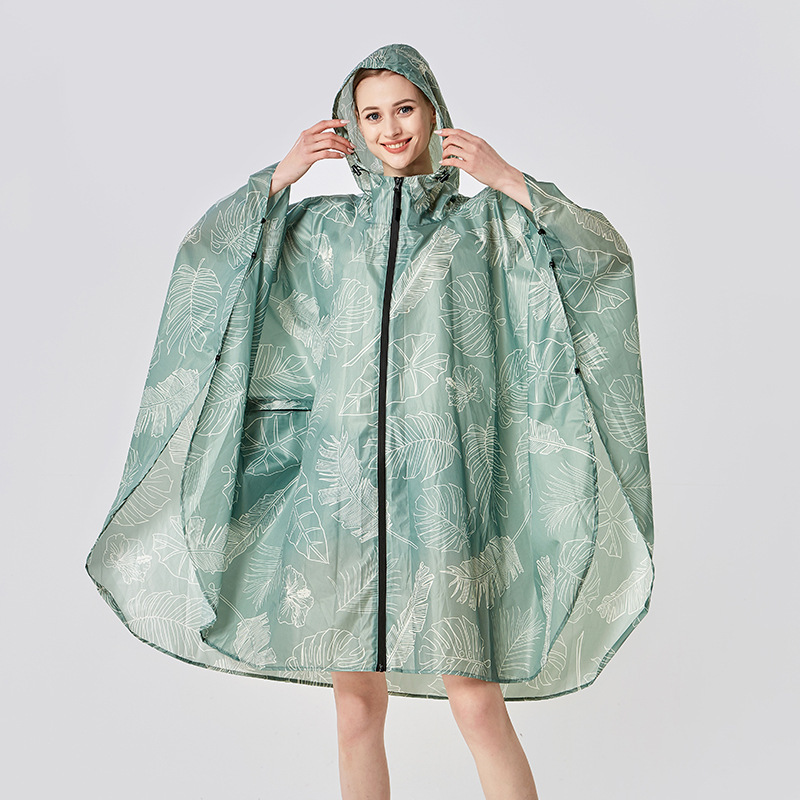 Cross-Border Amazon Polyester Poncho Raincoat Adult Outdoor Hiking Backpack Cycling Portable Poncho Waterproof Zipper Cross-Border Amazon Polyester Poncho Raincoat Adult Outdoor Hiking Backpack Cycling Portable Poncho Waterproof Zipper