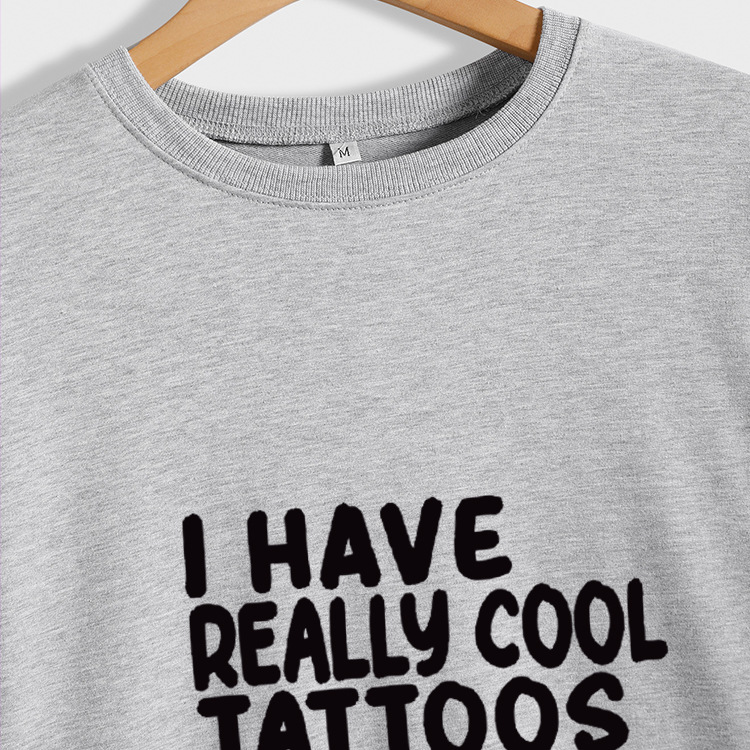 Deseo de comercio exterior transfronterizo Amazon Tengo TATTOOS REALMENTE FRESCO TATTOOS suéter casual de manga larga en stock