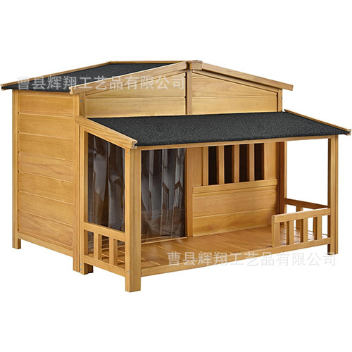 木製犬小屋、屋外ペット大型ヴィラ、日よけハウス、オールシーズン対応のユニバーサル屋内犬小屋、猫の生息地|undefined