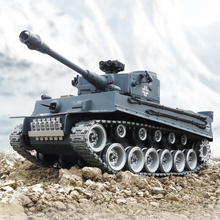 R4虎式坦克德国模型金属履带式合金遥控坦克可开炮发射弹儿童玩具