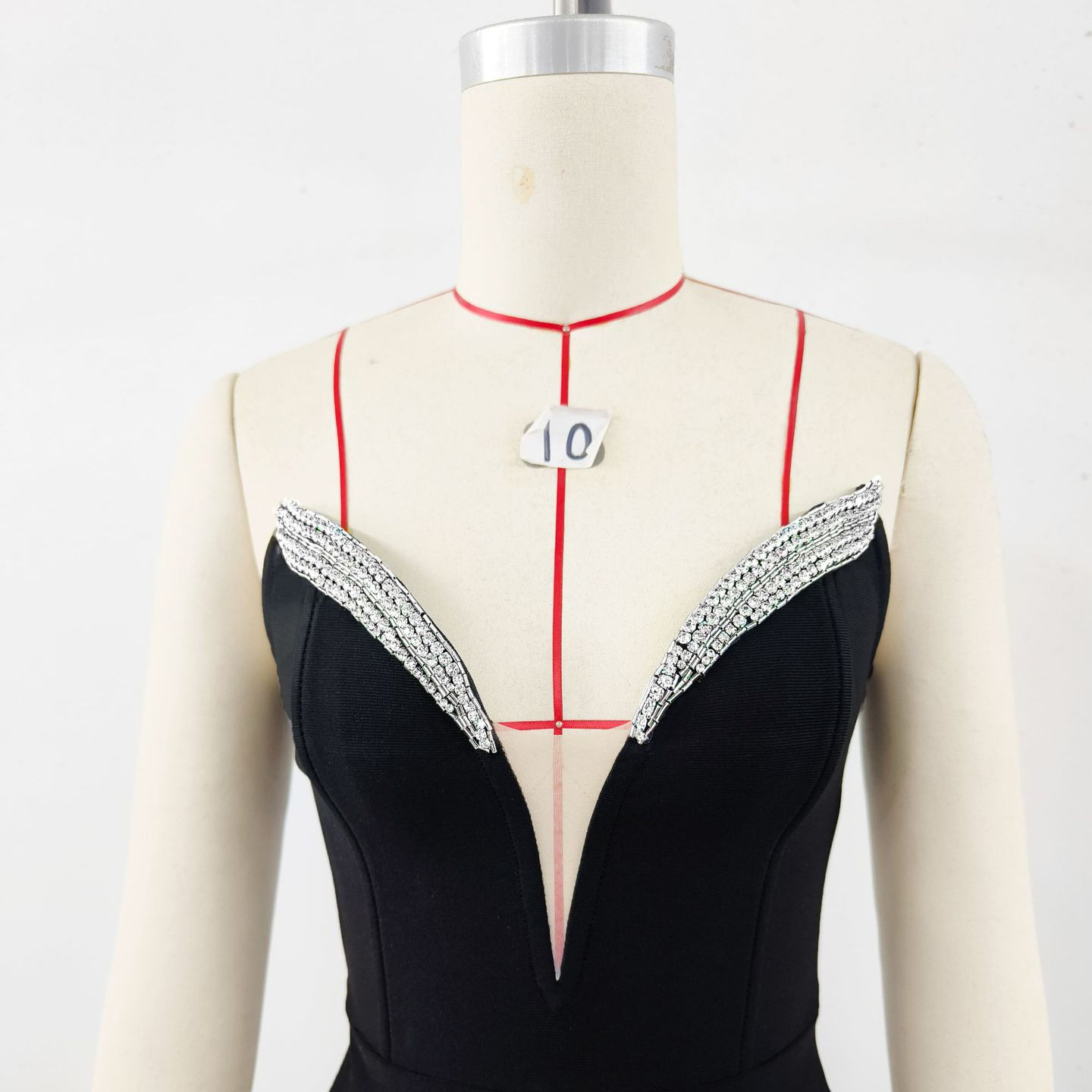 Ropa de mujer transfronteriza 25 años primavera y verano vestido de vendaje de diamantes fábrica vestido personalizado de alta gama banquete vestido de bandage francés image 5