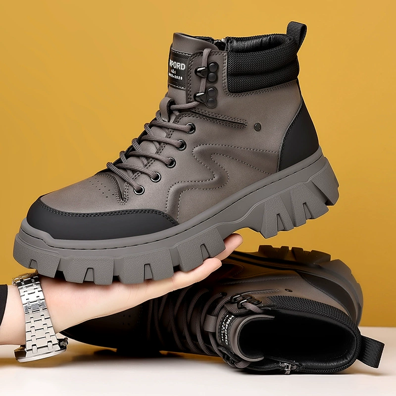 Зимние утеплённые ботинки (Martens) LS7078, высокая голень, плюшевая подкладка, размеры 38–44