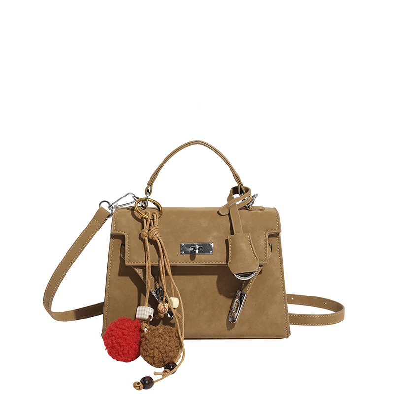 Bolso de mujer 2025 nuevo cross-border de seda retro mochila de textura alta extranjera Kelly bolso de mano pequeño