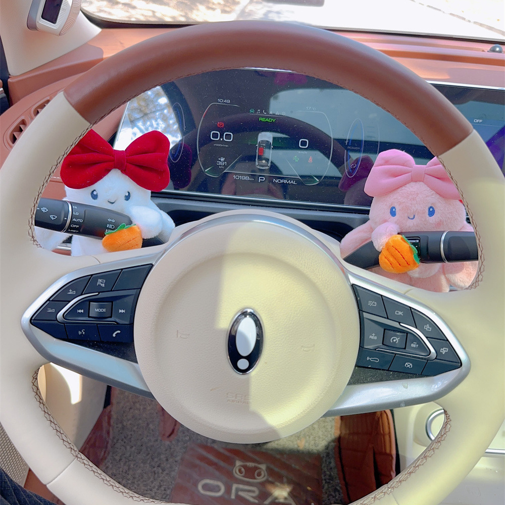 Celebridad de Internet lindo conejo decoración de coche limpiaparabrisas palanca de cambios de dirección joyería interior del coche pantalla personalidad diosa