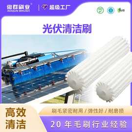 光伏板自动机器人清洁毛刷辊 光伏清洗刷太阳能光伏板清洁刷定制