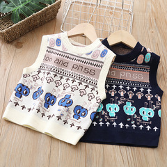 Children's Vest Sweater Knitted Vest Boys' Girls' Vest 2022 Spring and Autumn New Outerwear Warm Waistcoat 