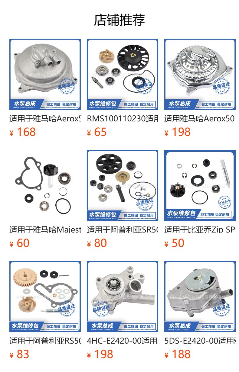 RMS100110210 is suitable for the water pump rebuild and repair parts of the Aprilia Atlantic Scarabeo 125