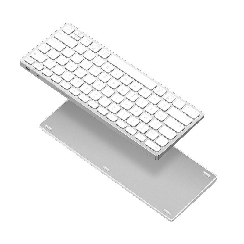 Super delgado 2 en 1 gran touch aluminio teclado Bluetooth computadora de escritorio portátil tablet teclado externo al por mayor