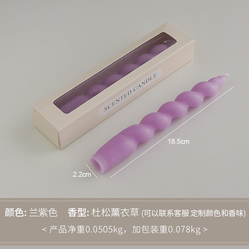 Velas de perfume espirales de barra larga vela de banana regalo de nicho atmósfera de estilo creativo de barra de cera