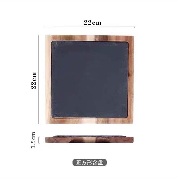 Bandeja de madera de 22 * 22 cm