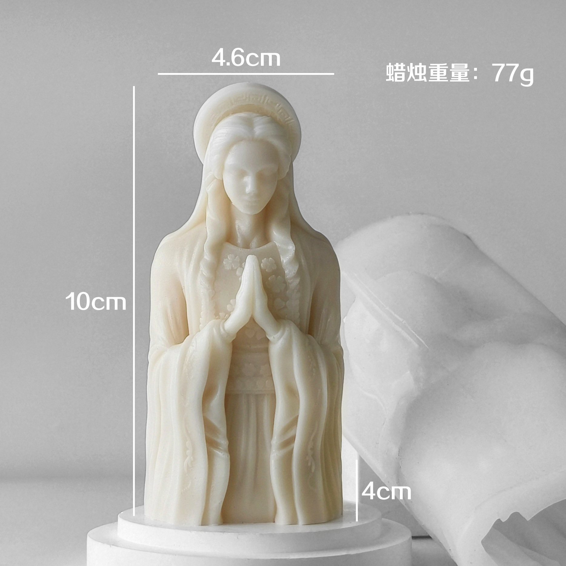 Jiahuimei madre con niños aromaterapia vela de silicona molde DIY epoxi cuerpo vela diosa estatua herramienta abrasiva