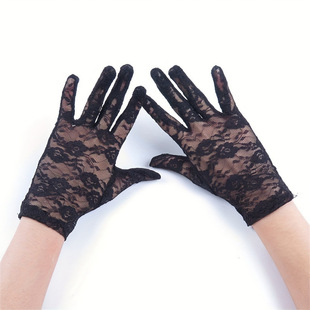 �羳���Q�¿���lShort Gloves Women s Tulle Gloves for Sun